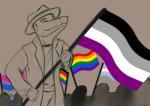 anthro asexual_pride_colors bisexual_pride_colors clothed clothing crowd eyes_closed flag flag_(object) fully_clothed group holding_flag holding_object lgbt_pride male philadelphia_rainbow_pride_colors pride_color_flag pride_colors rainbow_flag rainbow_pride_colors rainbow_pride_flag rainbow_symbol silhouette simple_background six-stripe_rainbow_pride_colors transgender_pride_colors white_background philfox lgbt_pride_month cregon alligator alligatorid crocodile crocodilian reptile scalie sketch