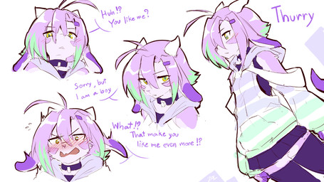 ambiguous_gender anthro blush clothing collar green_eyes looking_at_viewer open_mouth shart simple_background solo text white_background sollyz thurry_(sollyz) aquatic fish shark 16:9 2019 digital_drawing_(artwork) digital_media_(artwork) english_text monochrome widescreen