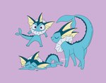 ambiguous_gender blue_body ear_fins eyes_closed feral fin melting neck_fin ridges solo tail tail_fin mochiri nintendo pokemon eeveelution generation_1_pokemon pokemon_(species) vaporeon hi_res signature