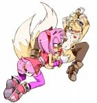 amy_rose anthro bdsm blue_eyes blush bondage bound breasts butt canine clothing crossgender eyewear female fox fur gloves goggles green_eyes hedgehog lesbian mammal miles_prower nipples open_mouth panties pink_fur plain_background pussy sega smile sonic_(series) sonic_boom twistedterra underwear vaginal video_games white_fur yellow_fur
Rating: Explicit
Score: 6
User: DawnVula
Date: February 23, 2014