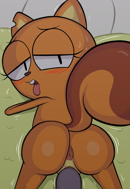 anthro anus blush butt duo erection female flat_chested genitals looking_at_viewer looking_pleasured nude open_mouth penis sex tail vulva young young_anthro young_female significantother disney kiff_(series) kiff_chatterley mammal rodent sciurid absurd_res hi_res