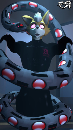 ambiguous_gender anthro black_body black_bodysuit black_clothing black_latex black_skinsuit bodysuit clothed clothed_anthro clothed_male clothing drone duo feral fur grey_body hair latex latex_bodysuit latex_clothing latex_skinsuit machine male mind_control multicolored_body multicolored_fur pink_eyes red_body skinsuit tan_body tan_fur tan_hair tight_clothing two_tone_body two_tone_fur yellow_body yellow_fur zombie_walk psikokinetic warfaremachine_(modeler) nintendo star_fox fox_mccloud sn-01_(psikokinetic) canid canine fox mammal reptile robot scalie snake 2026 3d_(artwork) 9:16 digital_media_(artwork) hi_res source_filmmaker_(artwork)