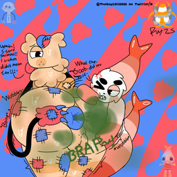angry anthro anus balls big_butt blep blush bubble_butt butt claws duo fart fart_cloud fart_fetish farting_on_another farting_on_face freckled_butt freckled_face freckles fur genitals green_fart_cloud male motion_lines nude plushie puckered_anus simple_background tail tail_motion tailwag text thick_thighs tongue tongue_out freewaythecat blushcrunch_studio dandy's_world roblox goob_(dandy's_world) shrimpo_(dandy's_world) aquatic arthropod canid canine canis crustacean domestic_dog mammal shrimp 1:1 digital_media_(artwork) hi_res