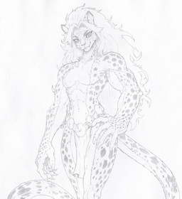 abs anthro athletic athletic_female belt bottomwear breasts claws clothed clothing female fur loincloth loincloth_only long_tail looking_at_viewer markings medium_breasts muscular muscular_arms muscular_female nipples smile smirk solo spots spotted_body spotted_fur tail thick_thighs topless wide_hips falkoirm dc_comics cheetah_(dc) cheetah felid feline mammal hi_res sketch