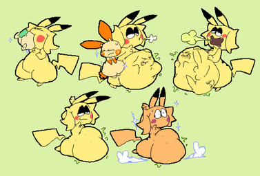 >_< ambiguous_anthro ambiguous_gender ambiguous_pred ambiguous_prey anthro anthro_pred anthro_prey belly belly_on_ground big_belly black_ear_tips black_eyelids black_markings black_nose black_stripes bloated blonde_hair bodily_fluids body_in_mouth bottom_heavy breath burp_cloud burping cheek_spots chest_tuft clenched_eyes closed_frown closed_smile cloud_emanata constricted_pupils death digestion dipstick_ears dot_nose ear_markings ears_up emanata eye_roll eyes_closed eyes_mostly_closed face_imprint fatal_vore feet five_frame_sequence frown fully_inside fur gaping_mouth gloves_(marking) green_background green_burp_cloud green_tail group hair half-closed_eyes hand_imprint head_first head_tuft holding_by_neck huge_belly imprint kneeling kneeling_on_ground larger_ambiguous larger_pred lidded_eyes lifted_by_neck lightning_tail markings monotone_arms monotone_background monotone_hair monotone_hands motion_lines mouth_closed multicolored_ears multiple_prey narrowed_eyes open_mouth oral_vore orange_arms orange_body orange_ears orange_face orange_feet orange_fur orange_hair orange_hands orange_legs orange_tail orange_tuft partially_inside poof_effect pupils raised_head rumbling_stomach satisfied satisfied_look semi-anthro side_view simple_background single_tooth size_difference small_feet small_pupils smaller_ambiguous smile smoothening_bulge_digestion soft_vore sparkles sparkling_body standing striped_back stripes struggling struggling_prey sudden_transformation surprised swallowing sweat sweatdrop tail tan_body tan_fur three-quarter_view trait_theft trio tuft two_tone_ears unwilling_prey vore wavy_frown wide_eyed wide_hips yellow_arms yellow_body yellow_ears yellow_face yellow_feet yellow_fur yellow_hands yellow_legs yellow_tuft meatcanister nintendo pokemon daniel_(meatcanister) generation_1_pokemon generation_3_pokemon mammal minun pikachu plusle pokemon_(species) rodent shiny_pokemon 2025 digital_media_(artwork) english_description full-length_portrait hi_res pixel_(artwork) portrait sequence male_(lore)