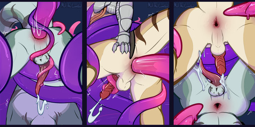 anal anal_penetration anthro anthro_penetrated anus balls bodily_fluids butt countershade_balls countershade_butt countershade_crotch countershade_genitalia countershade_tail countershade_torso countershading cum cum_on_leg cum_on_self cum_while_penetrated cumshot cybernetic_arm cybernetic_limb ejaculation erection genital_fluids genitals green_body grey_body group knot knotted_penis male male/male male_anthro male_penetrated nude nude_anthro nude_male penetration penis pink_penis red_penis sex tail tan_body tapering_penis tentacle_in_ass tentacle_penetration tentacle_sex tentaclejob tentacles varinoth_(foxdragon) meldritchhorror mythology dinosaur dragon dromaeosaurid mythological_creature mythological_scalie prehistoric_species reptile saurischian scalie theropod velociraptor 2019 absurd_res comic hi_res
