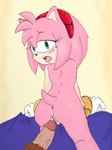 anthro bodily_fluids duo female genital_fluids hair human_on_anthro interspecies male male/female pink_hair precum solo_focus teasing randomguy999 sega sonic_the_hedgehog_(series) amy_rose eulipotyphlan hedgehog human mammal hi_res