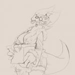 anthro big_breasts big_hands black_sclera breasts clothed clothing female flower huge_breasts non-mammal_breasts plant simple_background solo tail thick_thighs sunny_draconis mythology sunny_(sunny_draconis) dragon mythological_creature mythological_scalie scalie 1:1 digital_media_(artwork) hi_res monochrome sketch