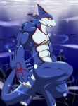 abs anthro anthrofied biceps big_muscles biped facial_markings head_markings male markings muscular muscular_anthro muscular_male nude pokemorph solo tail underwater water suruga nintendo pokemon cetacean generation_3_pokemon kyogre legendary_pokemon mammal marine pokemon_(species) 2009