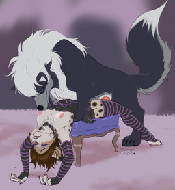 adolescent alternative_fashion animal_genitalia animal_penis anthro anthro_on_feral anthro_penetrated areola armwear bestiality bottomwear breasts canine_genitalia canine_penis clothed clothed_sex clothing collar dominant dominant_feral dominant_male duo elbow_gloves eyes_closed female female_on_feral female_penetrated feral feral_on_young feral_penetrating feral_penetrating_anthro fingerless_gloves fingers footwear forced from_front_position fur furniture genitals gloves goth gothic_lolita hair handwear inside interspecies j-fashion knot legwear lolita_(fashion) lying makeup male male/female male_penetrating male_penetrating_female mascara nipples on_back ottoman pattern_clothing pattern_legwear penetration penile penis platform_missionary_position quadruped rape sex skirt sleep_sex sleeping socks striped_clothing striped_legwear stripes text thigh_highs thigh_socks unconscious young midnightgospel nightdancer_(character) zaire_(nightdancer) canid canine canis felid feline lynx mammal wolf 2022 artist_name english_text hi_res young_(lore)