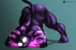 anthro ass_up black_body butt domestic_cat epic_games felid feline felis fortnite fur hi_res jack-o'_pose looking_at_viewer male mammal meowscles muscular muscular_anthro muscular_male nude pantherine phantom_meowscles pose prismanoodle_(artist) scar simple_background smile solo tail