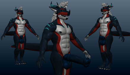 animal_genitalia animal_penis anthro big_penis blue_body blue_skin equine_genitalia equine_penis genitals huge_penis hyper hyper_genitalia hyper_penis male multicolored_body penis red_body red_skin solo white_body obliv_3d mythology dragon mythological_creature mythological_scalie scalie 3d_(artwork) digital_media_(artwork)