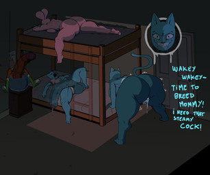 aged_up anthro aquarium balls bed big_balls big_breasts big_butt big_penis blue_body bodily_fluids bottomless breasts bunk_bed butt clothed clothing dialogue erection eyes_closed female fish_bowl footwear furniture genital_fluids genitals group huge_balls huge_butt huge_penis hyper hyper_balls hyper_genitalia hyper_penis imminent_incest lying male nude on_back on_front open_mouth orange_body penis pink_body precum shirt sleeping smile socks text thick_thighs topwear vaginal_fluids vivarium vulva wide_hips libi_dos cartoon_network the_amazing_world_of_gumball anais_watterson darwin_watterson gumball_watterson nicole_watterson aquatic domestic_cat felid feline felis fish lagomorph leporid mammal rabbit absurd_res comic english_text first_page hi_res brother_(lore) brother_and_sister_(lore) daughter_(lore) mother_(lore) mother_and_child_(lore) mother_and_daughter_(lore) mother_and_son_(lore) parent_(lore) parent_and_child_(lore) parent_and_daughter_(lore) parent_and_son_(lore) sibling_(lore) sister_(lore) son_(lore)