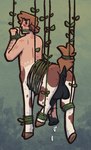 animal_genitalia animal_penis anus balls bdsm big_balls big_penis bodily_fluids bondage bound dock_(anatomy) embarrassed equine_anus equine_genitalia equine_penis genital_fluids genitals leaking_precum looking_at_viewer looking_back male penis plant precum questionable_consent raised_tail solo spots tail tail_anus vine_bondage vines necro-hamster european_mythology greek_mythology mythology caleb_(necro-hamster) centaur equid equid_taur equine horse humanoid_taur mammal mammal_taur taur hi_res