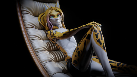 abs anthro athletic bikini breasts clothing female flat_chested lying ribs skinny slim small_breasts smug solo swimwear two-piece_swimsuit edreii hella_faith cheetah felid feline mammal 3d_(artwork) blender_(artwork) digital_media_(artwork) hi_res