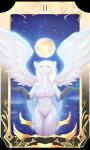 anthro art_nouveau big_breasts breasts card card_template clothing detailed_background eyes_closed feathers female fortune_telling major_arcana moon navel robe roman_numeral scuted_arms scutes simple_background solo star tarot tarot_card text the_high_priestess_(tarot) thigh_gap translucent translucent_clothing transparent_background wings dsixzey european_mythology greek_mythology mythology avian hippogriff mythological_avian mythological_creature 2019 3:5 alpha_channel english_text hi_res