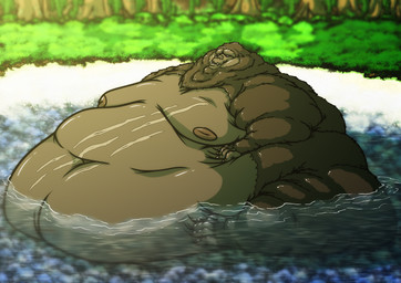 belly big_belly black_body black_fur fur huge_belly hyper hyper_belly male moobs morbidly_obese morbidly_obese_male nipples nude obese obese_male overweight overweight_male solo heftyscales king_kong ape gorilla haplorhine mammal primate hi_res