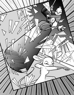 4_fingers action_scene anthro back_groove breasts clothing duo eyes_closed female fingers fire_extinguisher impact_lines male nude nude_female power_cord scut_tail shattered_glass short_tail sweater tail topwear turtleneck wince chris_fischer chip_'n_dale_rescue_rangers disney chip_(disney) gadget_hackwrench chipmunk ground_squirrel mammal mouse murid murine rodent sciurid hi_res monochrome