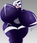 big_breasts biped black_eyes bottomwear breasts butt clothing doll female female_humanoid fingerless_gloves gloves handwear hollow_eyes huge_breasts hyper legwear lipstick makeup shorts solo thick_thighs thigh_highs m4n five_nights_at_freddy's five_nights_at_freddy's_2 fredina's_nightclub scottgames marie_(cryptiacurves) marionette_(fnaf) animate_inanimate humanoid living_doll digital_media_(artwork)