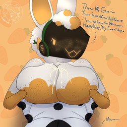 anthro big_breasts birthday birthday_gift birthday_sex breast_play breast_squish breasts female freckled_breasts freckled_chest freckled_face freckled_shoulders freckles happy_birthday lying machine male male/female moan on_back sex speckle_freckles spots squish teasing text titfuck anonymous_artist aziel_goldblume_bluenova_(cybercoffeebun) domestic_rabbit hybrid lagomorph leporid mammal oryctolagus protogen rabbit 1:1 english_text