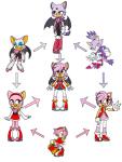 alternate_costume anthro big_eyes boots breasts clothed clothing female footwear fusion group hair hammer hexafusion melee_weapon membrane_(anatomy) membranous_wings on_model piko_piko_hammer ponytail reference_image shoes simple_background thin_calves thin_legs thin_thighs tools toony weapon white_background wings uncanny-illustrator sega sonic_the_hedgehog_(series) amouge amy_rose blaze_the_cat rouge_the_bat bat domestic_cat eulipotyphlan felid feline felis hedgehog mammal official_art