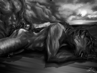 abs animal_genitalia animal_penis anthro anthro_on_anthro beach black_nose black_penis bodily_fluids butt cloud cum cum_on_butt day detailed_background duo equine_genitalia equine_penis erection eyes_closed faceless_character faceless_male from_behind_position furniture genital_fluids genitals hot_dogging looking_pleasured male male/male muscular muscular_male nude outside overcast penis precum sand seaside sex sex_on_the_beach side_view sky smile snout spread_legs spreading sunset table water killianwalker equid equine horse mammal 2015 black_and_white monochrome