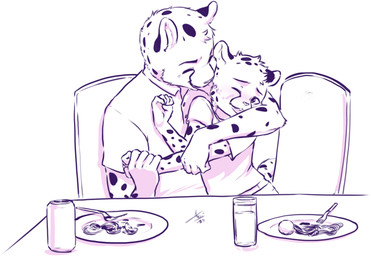 5_fingers anthro clothed clothing duo eyebrows fingers licking male one_eye_closed simple_background tongue white_background young young_anthro young_male aogami spots_(spotthecat) cheetah felid feline mammal absurd_res hi_res monochrome father_(lore) father_and_child_(lore) father_and_son_(lore) parent_(lore) parent_and_child_(lore) parent_and_son_(lore) son_(lore)