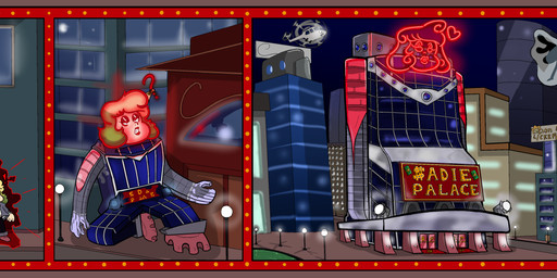 blonde_hair building casino female green_highlights growth_sequence hair heart_symbol highlights_(coloring) inanimate_transformation macro neon_lights question_mark solo text transformation yellow_text cyanoray cartoon_network steven_universe sadie_miller inanimate_object 2023 absurd_res comic digital_drawing_(artwork) digital_media_(artwork) english_description english_text hi_res sequence