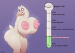 anthro big_breasts boss_monster_(undertale) bovid breast_grab breasts caprine digital_media_(artwork) english_text female fur growth growth_drive growth_sequence hand_on_breast hi_res holding_breast huge_breasts mammal mature_female nipples nude schwoo simple_background text thick_thighs toriel undertale undertale_(series) white_body white_fur
