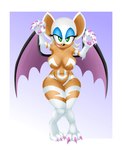 anthro big_breasts breasts cat_paws claws cosplay eyeshadow feet female fur green_eyes lipstick looking_at_viewer makeup smile solo tan_body tan_skin thick_thighs toe_claws white_body white_fur wings jbreak1 capcom darkstalkers sega sonic_the_hedgehog_(series) felicia_(darkstalkers) rouge_the_bat bat mammal hi_res