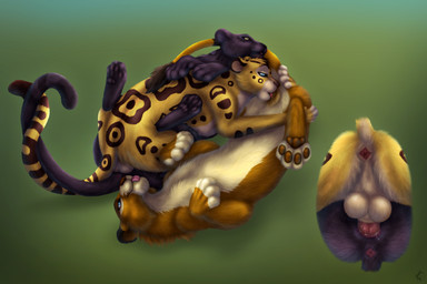 amber_eyes anatomically_correct anatomically_correct_genitalia anatomically_correct_penis anatomically_correct_vulva animal_genitalia animal_penis animal_vulva anus balls black_body black_fur blue_eyes bodily_fluids brown_body brown_fur butt close-up cum cum_in_vagina cum_inside cum_on_tongue cunnilingus deep_cunnilingus feline_anus feline_genitalia feline_penis feline_vulva female female_penetrated feral fur genital_fluids genitals group leopard_spots logo lying male male/female male_penetrating male_penetrating_female markings on_back oral pawpads penetration penile penile_penetration penis penis_in_vagina sex simple_background spots spotted_body spotted_markings tail tail_anus tongue tongue_out tongue_penetration trio vaginal vaginal_fluids vaginal_fluids_on_tongue vaginal_penetration vulva yellow_body yellow_fur khalia_art khalia_(lioness) zihole_(mwendo) zivo_(mwendo) cheetah felid feline king_cheetah leopard lion mammal pantherine plandorian_lion 2025 3:2 absurd_res artist_logo digital_media_(artwork) digital_painting_(artwork) hi_res painting_(artwork) shaded