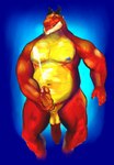 anthro bodily_fluids cum cumshot eastern ejaculation genital_fluids male masturbation musclegut muscular nude overweight pecs solo tail 20secondstoshame mythology angus_long dragon mythological_creature mythological_scalie reptile scalie hi_res