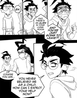 aged_up ahoge bad_parenting black_hair clothed clothing coat dialogue duo eyewear glasses goggles hair human_only lab_coat male not_furry simple_background speech_bubble text topwear inimoose invader_zim nickelodeon dib_membrane professor_membrane human mammal comic digital_media_(artwork) english_text hi_res monochrome father_(lore) father_and_child_(lore) father_and_son_(lore) parent_(lore) parent_and_child_(lore) parent_and_son_(lore) son_(lore)