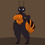 antennae_(anatomy) anthro arthropod_abdomen belly breasts female genitals looking_at_viewer nude pussy simple_background solo thick_thighs sleepingpowder ant arthropod honeypot_ant hymenopteran insect 1:1 absurd_res hi_res