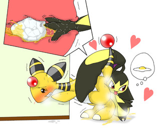 ambiguous/ambiguous ambiguous_gender bent_over blush bodily_fluids clenched_teeth duo egg fisting genital_fluids heart_symbol lost_my_keys mental_pictographics oviposition penetration shaking size_difference straining tears teeth thought_bubble tongue tongue_out trembling urine wide_eyed pasaran nintendo pokemon ampharos generation_2_pokemon generation_3_pokemon mawile pokemon_(species) pictographics