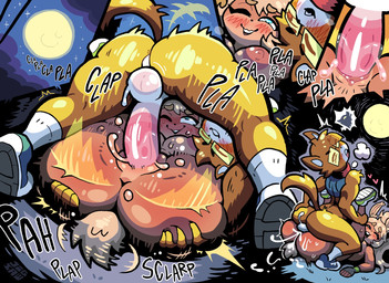 anthro anthro_on_anthro anthro_penetrated anthro_penetrating anthro_penetrating_anthro areola balls blush bodily_fluids breasts clitoris clothing collar cum cum_in_vagina cum_inside emanata eyewear female female_anthro female_penetrated footwear genital_fluids genitals glasses happy happy_sex looking_pleasured male male/female male_anthro male_penetrating male_penetrating_female moon mutual_tailwag name_tag night nipples onomatopoeia penetration penile penile_penetration penis_in_vagina sex shoes short_tail sound_effects tail tail_motion tailwag text vaginal vaginal_penetration vulva digsaw frey_(freydraws) mel_lemoon caramel_dog lagomorph leporid mammal rabbit 2025 hi_res