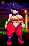 anthro areola areola_slip big_breasts bottomless breasts clothed clothing cosplay crossgender female footwear genitals high_heels navel pussy shoes slightly_chubby solo donnitro72 sega shantae_(series) sonic.exe_(creepypasta) sonic_the_hedgehog_(series) wayforward fan_character sonic.exe eulipotyphlan hedgehog mammal 5:8 hi_res