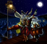 alcohol beer beverage bomb canine cat collaboration dock drunk eye_patch eyewear feline female fox gothwolf group gun male malti moon night pirate ranged_weapon sea stars water weapon wolf
Rating: Safe
Score: 3
User: Kald
Date: January 01, 2010