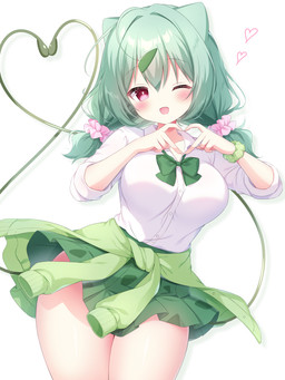 alternative_fashion big_breasts bottomwear bow_ribbon breasts cardigan clothed clothing curvy_figure female gesture green_hair gyaru hair hair_intakes heart_gesture heart_symbol humanoidized j-fashion kogal long_hair one_eye_closed pigtails pink_eyes plant school_uniform scrunchie shirt skirt solo sweater_around_waist tentacle_heart tentacles topwear uniform vine_tentacles vines voluptuous_female voluptuous_humanoid wink nekoboshi_yuki gyaru_bulbasaur_(meme) nintendo pokemon bulbasaur generation_1_pokemon humanoid pokemon_(species) pokemon_humanoid absurd_res hi_res