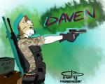 ammunition anatomy anthro brown_body brown_fur clock clothed clothing drawing dressing femboy fur gun handgun happy looking_at_viewer male military mp5 pistol ranged_weapon smile solo standing watch weapon dado463art daven_(dado463art) canid canine canis domestic_dog mammal 5:4 sketch