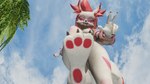 5_tails anthro feet female foot_fetish imminent_stomp looking_at_viewer multi_tail solo tail blehcolonthree epic_games fortnite kimiko_five-tails canid canine fox mammal 16:9 3d_(artwork) digital_media_(artwork) hi_res widescreen