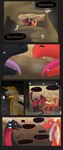 after_kiss dialogue female feral group light male paint scenario scenery speech_bubble teeth text tongue towel trio apollyondragon activision mythology spyro_the_dragon cynder spyro dragon mythological_creature mythological_scalie scalie absurd_res comic digital_media_(artwork) hi_res