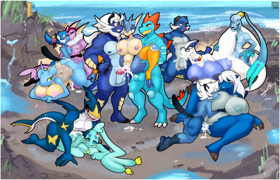 anthro balls beach beard big_breasts big_dom_small_sub blue_body blush bodily_fluids border breast_play breast_suck breasts cum cum_in_vagina cum_inside dominant double_penetration facial_hair fellatio female female_penetrated from_behind_position genital_fluids genitals group group_sex happy happy_sex looking_pleasured making_out male male/female male_penetrating male_penetrating_female multiple_positions muscular muscular_anthro muscular_male nipples nude open_mouth oral orgy outside outside_sex parallel_sex penetration penile penis pokemorph prone_bone_position raised_leg sex size_difference small_dom_big_sub smile speed_bump_position spitroast standing standing_sex sucking tail teeth thick_thighs threesome vaginal vaginal_penetration vulva water white_border hambor12 nintendo pokemon agnes_(hambor12) antonio_(latiar) azuka_(gardiovoir) bayou_(gardiovoir) cyan_(skybluefox) gwen_(sirphilliam) luli_(latiar) narir_(latiar) sammy_(hambor12) sevan_(brad247) tomas_(hambor12) dewott eeveelution feraligatr generation_1_pokemon generation_2_pokemon generation_3_pokemon generation_4_pokemon generation_5_pokemon generation_6_pokemon greninja lapras legendary_pokemon lugia phione pokemon_(species) samurott sharpedo vaporeon hi_res