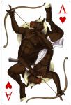 5_fingers abs ace_of_hearts animal_genitalia animal_penis anthro arrow_(weapon) biceps big_penis border bow_(weapon) brown_body brown_fur card card_template equine_genitalia equine_penis erection fingers fur genitals hair heart_symbol hearts_(suit) holding_object holding_weapon hooves long_hair male medial_ring muscular muscular_anthro muscular_male nipples nude pecs penis playing_card playing_card_template ranged_weapon simple_background solo suit_symbol symmetry symmetry_(rotational) weapon white_background white_border white_hair rov cupid shaorsaidhean_(saorsa) equid equine horse mammal 2016 digital_media_(artwork)