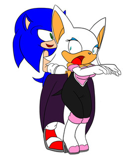 anthro body_invasion clothed clothing duo evil_grin female forced male possession shocked simple_background smile suit_transformation transformation white_background wide_eyed jen_foxworth sega sonic_the_hedgehog_(series) rouge_the_bat sonic_the_hedgehog bat eulipotyphlan hedgehog mammal 2025 colored hi_res