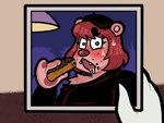 anthro blush bodily_fluids crumbs dessert doughnut drooling eating embarrassed female food holding_photo parody pastry saliva solo sweat sweatdrop blarf022 sailor_moon_(series) sherry_bear_(blarf022) bear mammal 2024 4:3