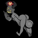 2_toes 3_eyes 4_fingers anus backsack balls barefoot barely_visible_anus big_balls big_penis black_horn butt claws erection fangs feet finger_claws fingers genitals glowing glowing_eyes glowing_mouth grey_body grey_penis grey_skin hand_on_penis heart_symbol horn humanoid_genitalia humanoid_penis leaning looking_at_viewer male markings multi_eye no_pupils nude penis perineum pose presenting presenting_balls presenting_hindquarters presenting_penis seductive small_but_hung smile solo teeth toes yellow_eyes kostos_art gerb_(kostos_art) demon humanoid imp 1:1 alpha_channel low_res