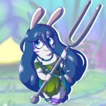 female markings solo tribal tribal_markings tuning_fork cyanstargaze mario_plus_rabbids_sparks_of_hope raving_rabbids rayman_(series) ubisoft allegra_(mario_plus_rabbids) lagomorph leporid mammal rabbid rabbit 1:1 hi_res