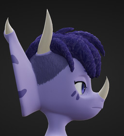 anthro facial_horn female freckled_face freckles hair horn purple_body purple_eyes purple_hair side_view solo violetv0ids cavemanon_studios goodbye_volcano_high ko_op_(game_developer) snoot_game trish_(gvh) ceratopsian ceratopsid chasmosaurine dinosaur marginocephalian ornithischian prehistoric_species reptile scalie triceratops 3d_(artwork) digital_media_(artwork) unfinished