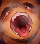 2020 alternate_version_at_source anakitsune animal_crossing anthro anthro_pred blush bodily_fluids breath brown_eyes canid canine canis digital_media_(artwork) digital_painting_(artwork) domestic_dog female female_pred first_person_view fur headshot_portrait hi_res imminent_oral_vore imminent_vore isabelle_(animal_crossing) looking_at_viewer mammal mouth_shot nintendo open_mouth panting portrait prey_pov rosy_cheeks saliva saliva_on_tongue shih_tzu size_difference solo teeth tongue tongue_out toy_dog uvula vore yellow_body yellow_fur